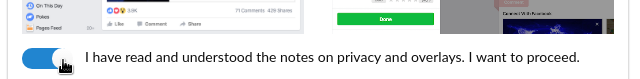 Confirm privacy note and overlay note